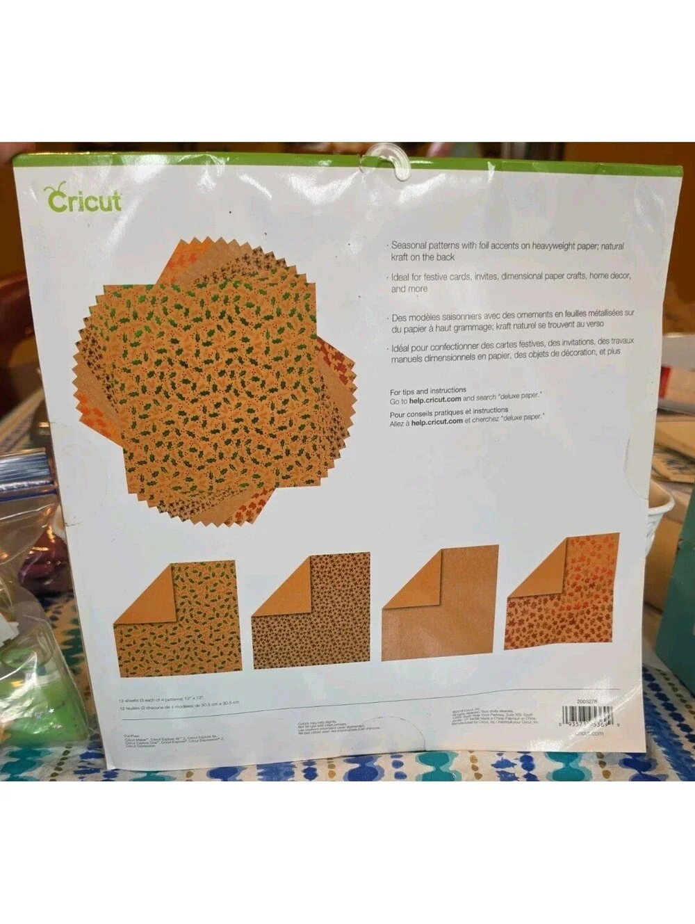 the Cricut Foil Embossed Kraft Seasonal Deluxe Paper Sampler